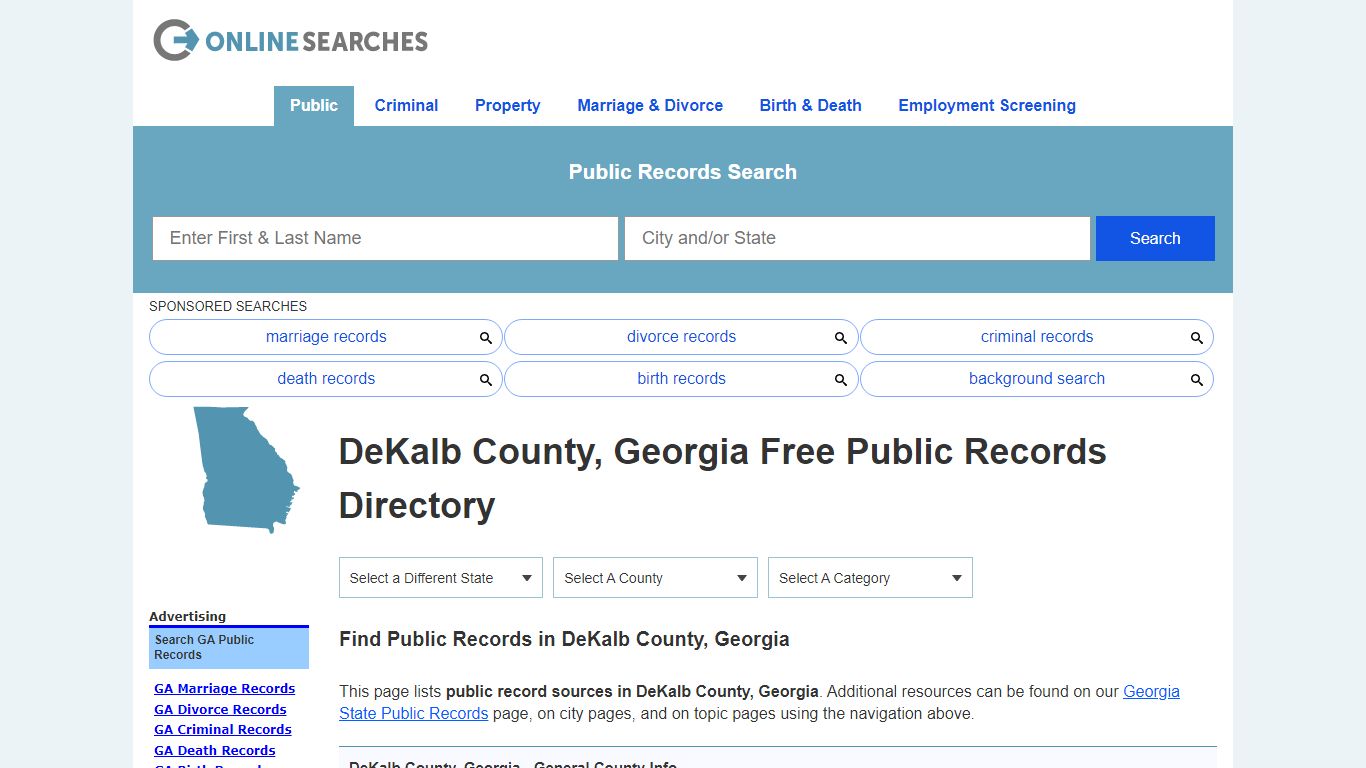 DeKalb County, Georgia Public Records Directory